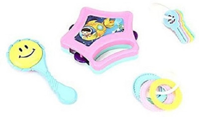 GREST Sweet Musical Sound Colorful Attractive Rattle Set - 4 Pcs Rattle(Multicolor)