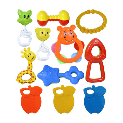 Learn With Fun Set of 8 Pcs with Various Exciting Toys for New Borns & Infants Rattle(Multicolor)