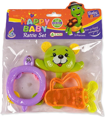 zokato Happy Baby Rattle set 3 pieces for Infants Rattle (Multicolor) Rattle(Multicolor)