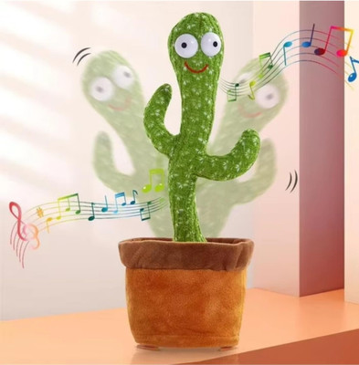 VIKASH TOYS Dancing cactus Toy Talking Repeat Bluetech Singing Toy 120 Songs (Green) Rattle(Green)