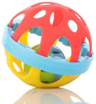 Kids Mandi Colorful Attractive Baby Ball Shape Rattle & Teether Toys Set of 1 Pcs Rattle(Multicolor)