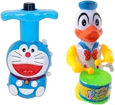 shrisa creation Musical-Doremon Spinning Top Magic Latto Toy Flashing LED Lights Music DUCK Rattle(Multicolor)