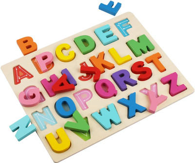 Anmolg Wooden English Alphabets A TO Z Rattle(Multicolor)