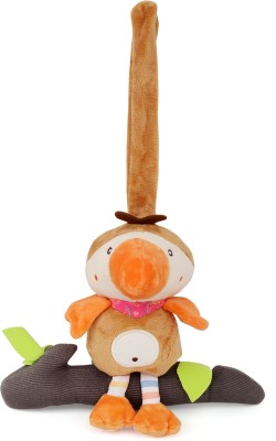 Baby Moo Bird Brown Hanging Pulling Toy / Newborn Baby Toy Rattle(Brown)