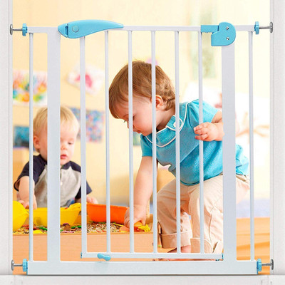 Safe-o-kid Adjustable 1-Year Warranty, No Drill Required (75-115 cm) 2-Way Auto-Close Baby Safety Gate(Blue)