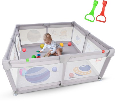 baybee Baby Playpen Playard for Kids Play area with Safety Lock Upto 5 Years(150*150CM)(Grey)