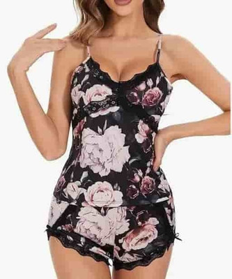 holyhut Floral Print, Striped Babydoll