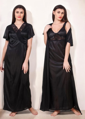 TASN Women Nighty Set(Black)