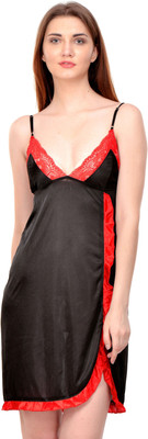 Boosah Women Nighty(Black)