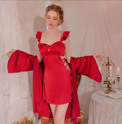 TASN Women Nighty Set(Red)