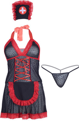 flirty touch Self Design Babydoll