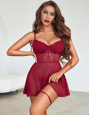 LA SOIE Solid Babydoll