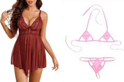 GirlFriend Solid, Self Design Babydoll