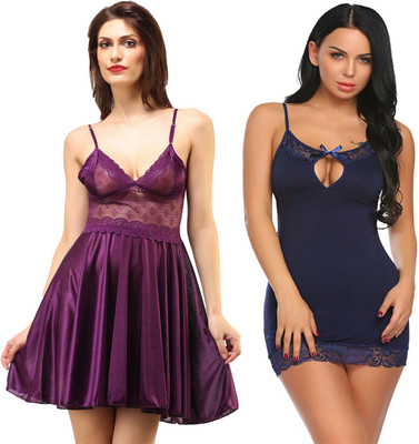 ROWENA Self Design Babydoll