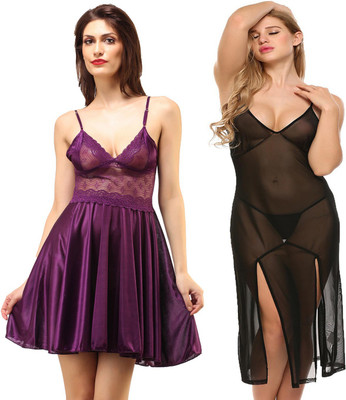 ROWENA Self Design Babydoll