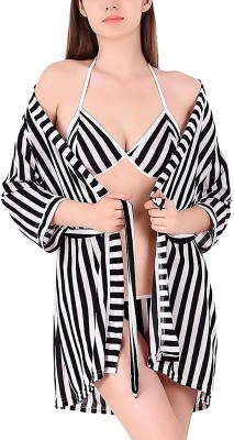 Bosomy Striped Babydoll