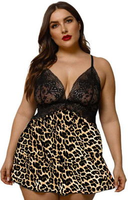 LILLY CREATION Animal Print Babydoll