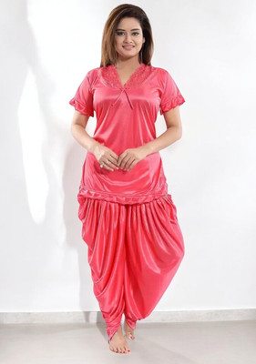 TASN Women Nighty Set(Pink)