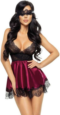 LITTLE LUSH Solid Babydoll