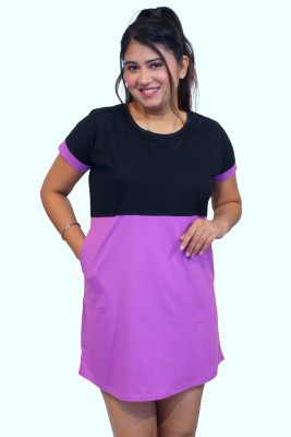 pinkshell Women Nightshirts(Purple)