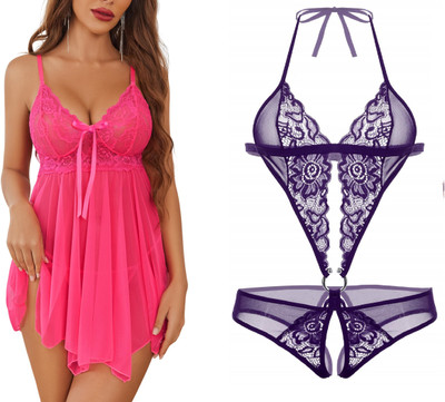 GirlFriend Solid, Self Design Babydoll