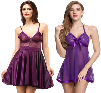 ROWENA Self Design Babydoll