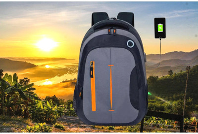 Shivra backpack for men backpack bags bagpack 35 L Laptop Backpack(Black, Grey)