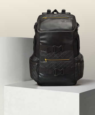 F Gear Larkin Faux Leather 33 L Backpack(Black)