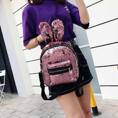 Krismo Pink Big Ear Medium Backpack Stylish Comfortable Handbag For Women 25 L Backpack(Pink)