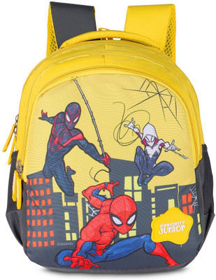 Priority 14 Inch Marvel Spiderman Printed School Grey 18 L Backpack(Grey)