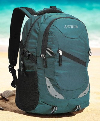 ANTHUB Casual Bag with Padded Laptop Sleeve,With Rain Cover And Reflective Strip(1008) 35 L Laptop Backpack(Blue)