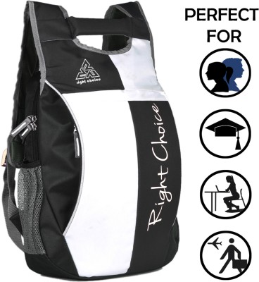 RIGHT CHOICE ( 2200 )stylish tuff quality college school casual bag boy & girl 21 L Backpack(Black, White)