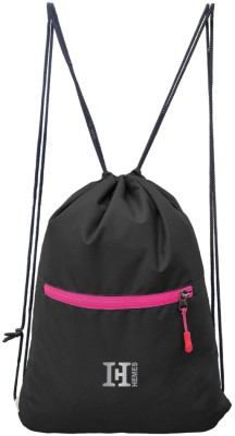 H-Hemes HLogo-DS-Black-PinkZip_15 12 L Backpack(Black, Pink)