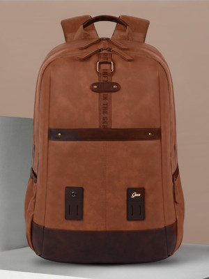 Gear Classic Anti Theft Faux Leather 31 L Laptop Backpack(Tan)