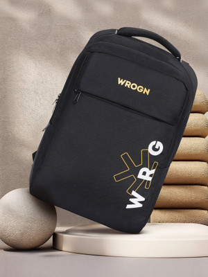 WROGN Durable Water-Resistant Laptop Bag Ideal for College, Office, and Daily Commute 35 L Backpack(Black)