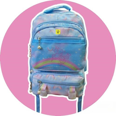 KUNYA Kids Backpack for Girls Stylish Water-Resistant Backpack Shoulder School Bag 25 L Backpack(Blue)