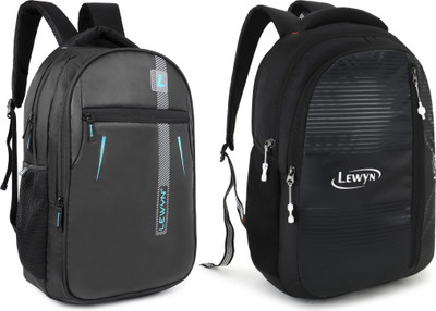 LEWYN Premium Quality Collage/Office Casual Bag Waterproof With Rain Cover 40 L Laptop Backpack(Black, Black)