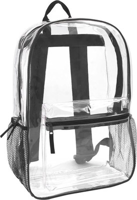 Vision Clear_PVC_backpack 4 L Backpack(Black)