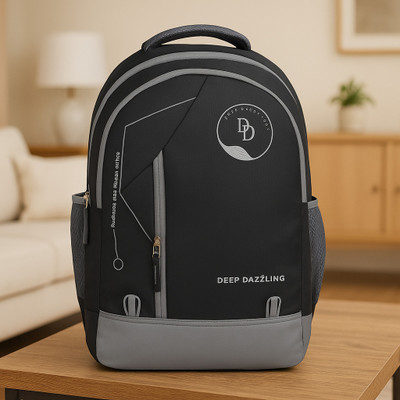 DEEP DAZZLING Travel / School /Collage / Office And Multipurpose Bag Reflective Strip 30 L Laptop Backpack(Black)