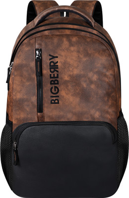 BIGBERRY NEWAGE 28 Ltrs genuine PU Backpack with Multiple Compartments & organiser 28 L Laptop Backpack(Brown)