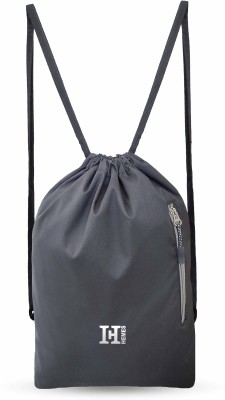 Hemes Drawstring Bag Dori Bag Small Bag Gym Bag With Front Zipper Pocket 12 L Backpack(Black, Red)