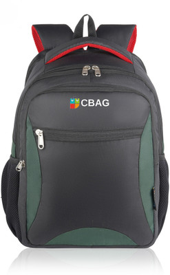 CBAG Durable Laptop Backpack with Multiple Compartments 40 L Laptop Backpack(Black, Green)