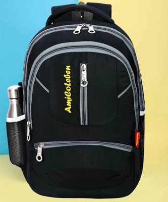 Amicoleben Spacy comfortable 4th to 10th class casual Unisex School Tuition College Bag 32 L Backpack(Black)