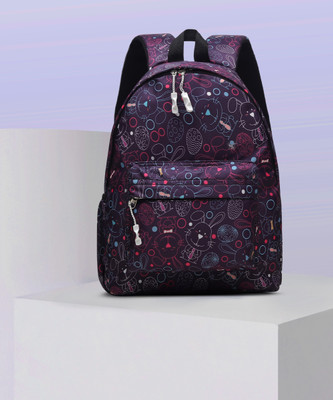 NME Collection Stylish and Trendy College backpacks for girls, Water Resistant and Lightweight 10 L Backpack(Purple)