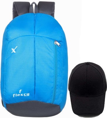 FLEXCY LEATHER New Stylish Waterproof Strong Flexcy Sport & Stylish Plain Cap 20 L Backpack(Blue)