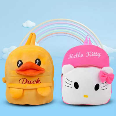 Aoriyon Small 10 L Backpack hello kitty & Duck design kids school bag for Age (2 to 5) 14 L Backpack(Yellow)