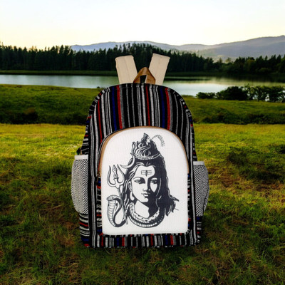 Gau Sudh Colorful Tribal Versatile Canvas Daypack for Everyday Use Laptop Bag 25 L Laptop Backpack(Multicolor)