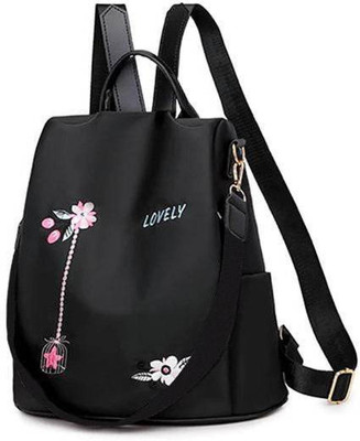 Cleto CLT FLOWER_BK_EMB_13 20 L Backpack(Black)