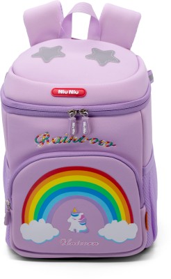 Kiditos Toddler Nursery Bag, My Rainbow Unicorn, Children Travel Bag with Safety Feature 16 L Backpack(Purple)