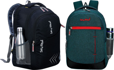 SKY RISE backpack24 35 L Laptop Backpack(Green, Black)
